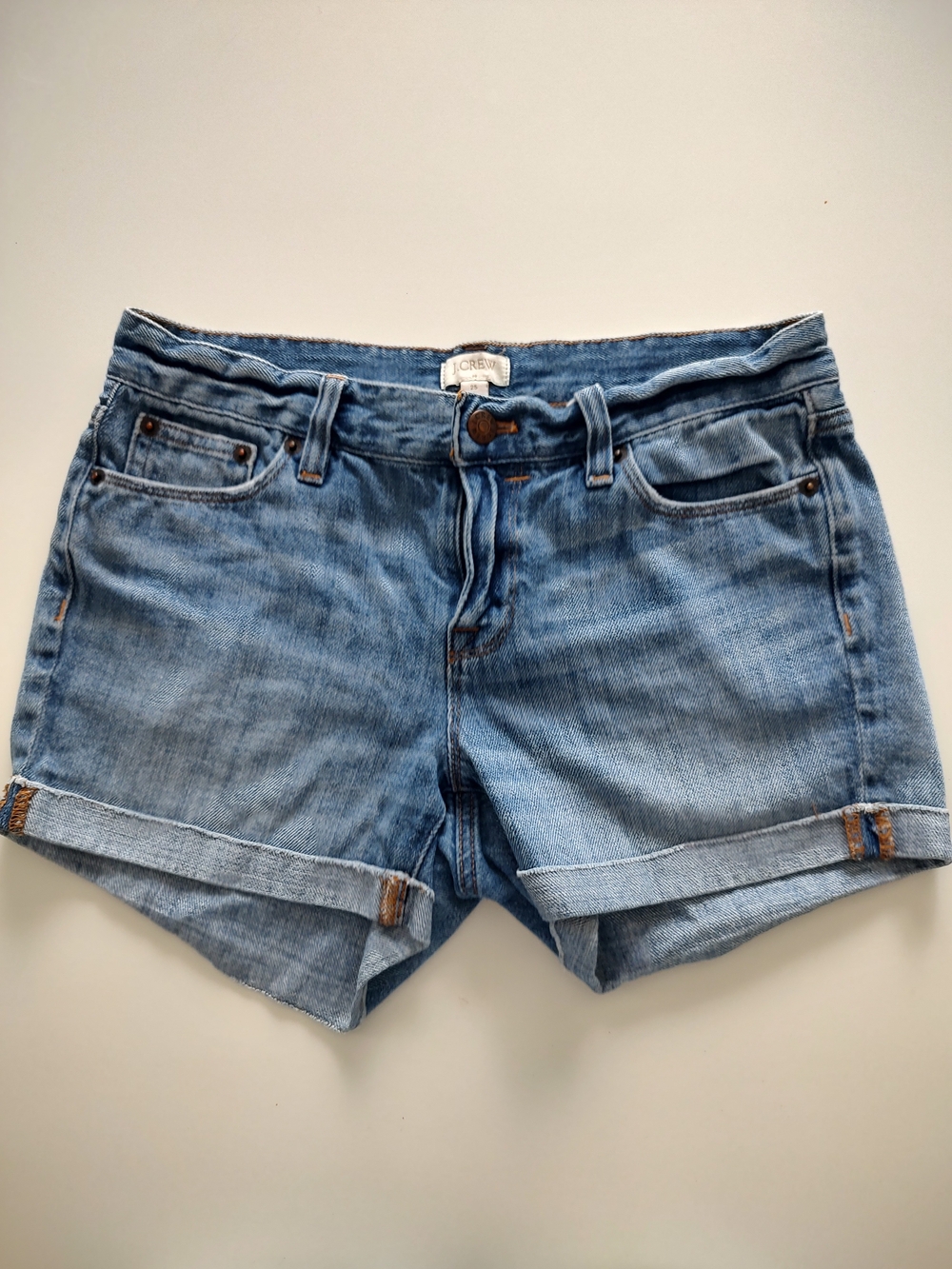 J. Crew Light Blue Washed Shorts Size 25